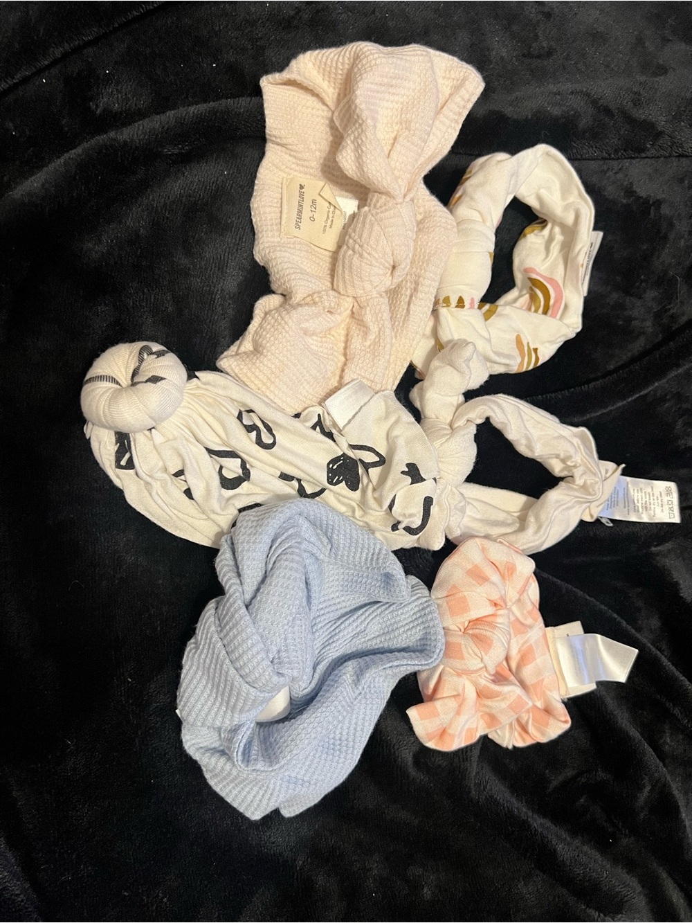Kids Knotted Headband Set and Top Knot Spearmintlove assorted sizes